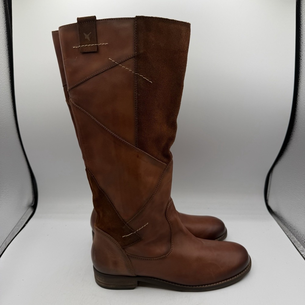 Pikolinos Patchwork Amstel‎ Boots Womens Sz EU 41 US 10.5-11 Brown Leather Tall